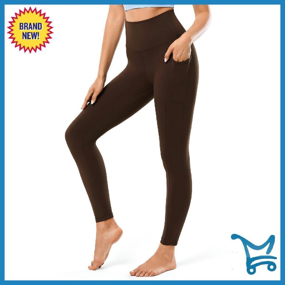 High Waisted Yoga Pants with Pockets - Soft Athletic Leggings for Women